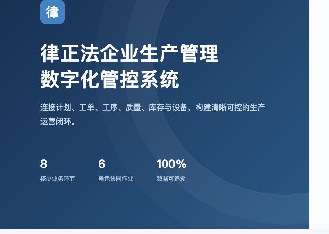 企业生产管理数字化管控系统产品视觉